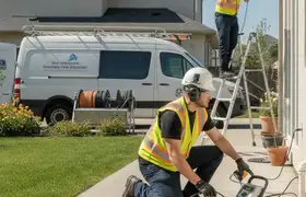 Boston, MA plumber using leak detection equipment to find hidden home pipe leaks