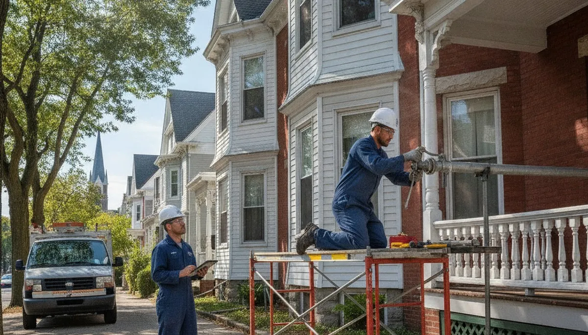 Boston, MA plumber repairing a residential pipe for fast plumbing service